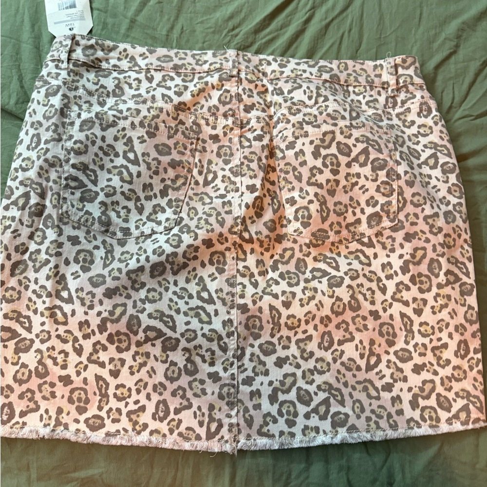 Wonderly Animal Print Mini Skirt with Button Detail - Picture 2 of 2